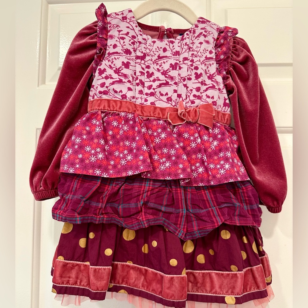 Matilda Jane Pink Purple Dress with Bummies + Onesie